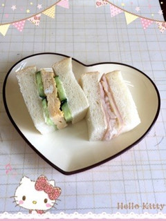厚焼き卵のサンドイッチ〜(o˘◡˘o)♡-レシピのメイン写真