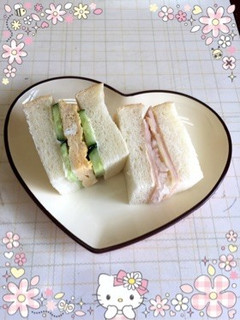 ハムサンドイッチ〜(o˘◡˘o)♡-レシピのメイン写真