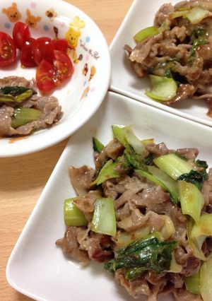 豚肉と青梗菜のガリバタ炒め-レシピのメイン写真