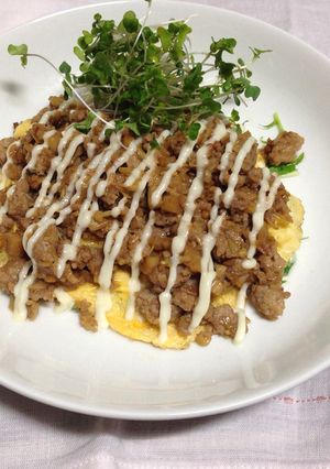 ダイエット中オムライス！そぼろがけ-レシピのメイン写真