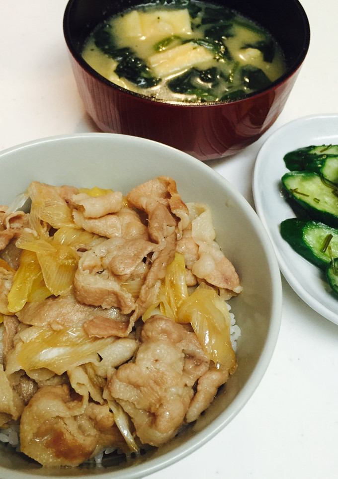 簡単！つゆだく豚丼＊長ネギで-レシピのメイン写真