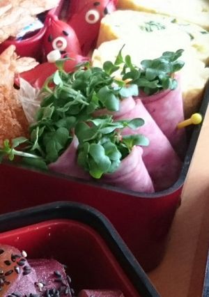お弁当に´ω`*ハム巻きスプラウト～-レシピのメイン写真