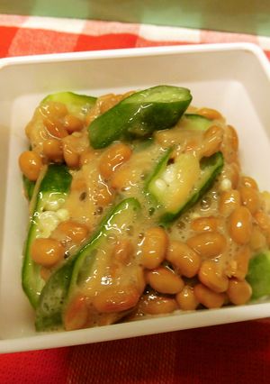 納豆とオクラのなめ茸和え♪-レシピのメイン写真