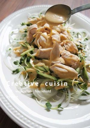 夫が騙された♪鶏ササミで安価な棒棒鶏-レシピのメイン写真