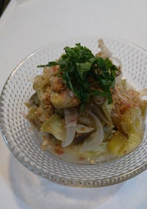 あっさりヘルシー！なすの梅みそあえ-レシピのメイン写真