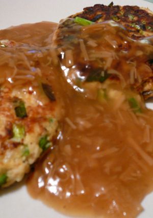 豆腐にらバーグ☆ 和風なめたけソース-レシピのメイン写真