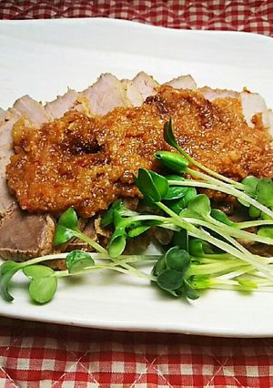 簡単!レンジで時短味噌焼豚♪-レシピのメイン写真