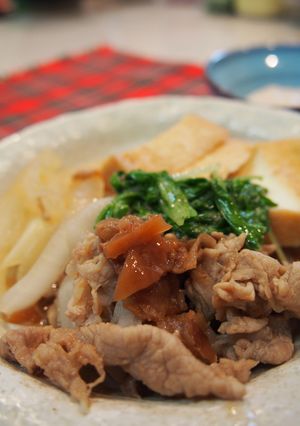 お肉柔らか！梅ぇ〜豚すき焼き-レシピのメイン写真