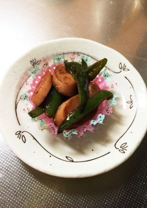 お弁当用〜魚肉ソーセージとピーマンの炒め-レシピのメイン写真