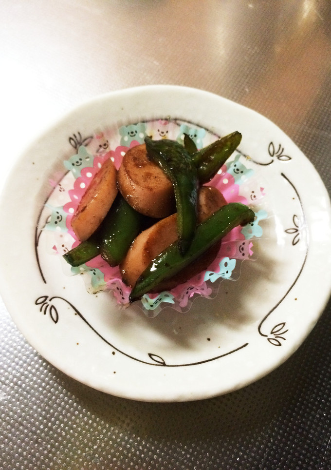 お弁当用〜魚肉ソーセージとピーマンの炒め-レシピのメイン写真