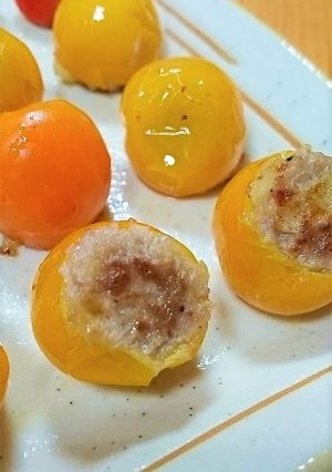 お弁当にも！ミニトマトの肉詰め-レシピのメイン写真