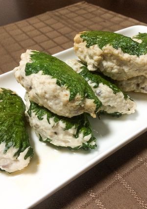 低糖質　鶏胸肉と豆腐の大葉つくね-レシピのメイン写真