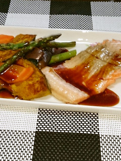 簡単!鮭と野菜のグリル-レシピのメイン写真