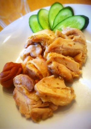 梅!レンジでほろほろ鶏肉*カオマンガイ風-レシピのメイン写真