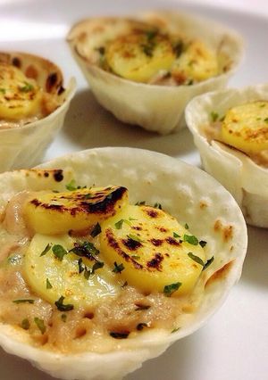 餃子の皮で☆梅ツナマヨの簡単おつまみ-レシピのメイン写真