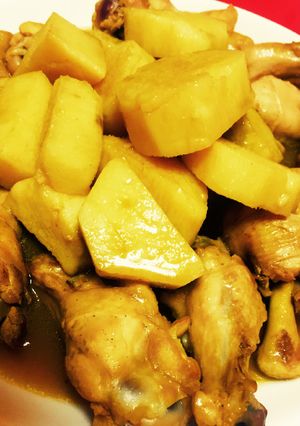 鳥手羽と長芋の煮物-レシピのメイン写真