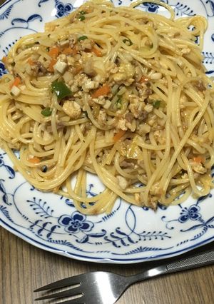 冷凍豆腐と麻婆豆腐の素で簡単麻婆パスタ☆-レシピのメイン写真