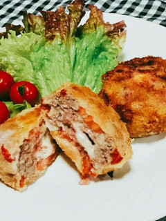 ❤トマト❤の肉詰め挟みフライ-レシピのメイン写真