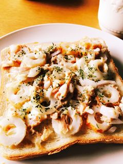 ツナマヨちくわトースト-レシピのメイン写真