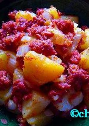 Papa con Chorizo-レシピのメイン写真