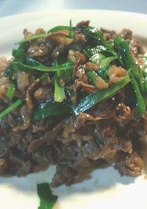 牛肉とにらの生姜焼き-レシピのメイン写真