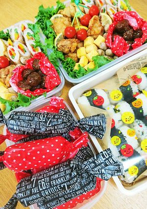 2016運動会 お弁当 ワックスペーパー-レシピのメイン写真