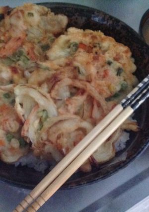 残り物で！彩り天丼！！-レシピのメイン写真