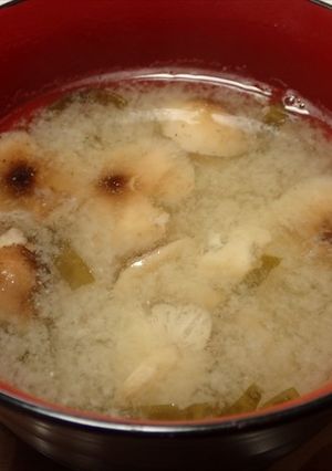ハチク（淡竹）と霜降りシメジの味噌汁-レシピのメイン写真