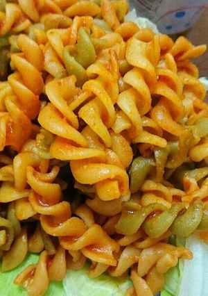 超簡単☆クルクルマカロニのケチャップ炒め-レシピのメイン写真