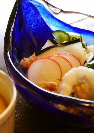 鯨の酢味噌かけ(生姜酢味噌)♪-レシピのメイン写真