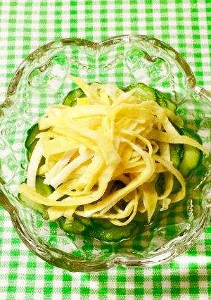 錦糸卵トッピング酢の物~♪-レシピのメイン写真
