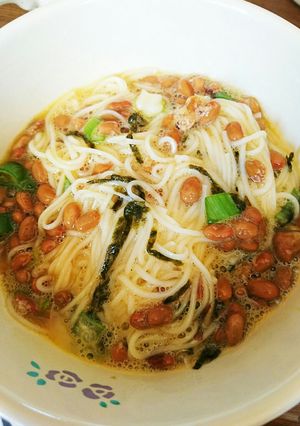 ねばねばツルッと納豆そうめん!-レシピのメイン写真