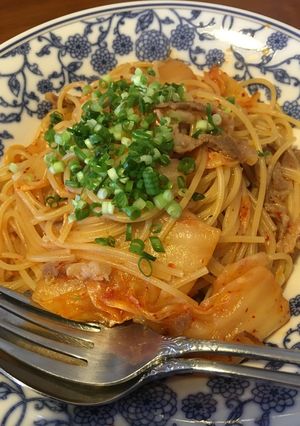 超簡単うまうまキムチパスタ-レシピのメイン写真
