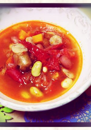 栄養満点★丸ごとトマトのミネストローネ-レシピのメイン写真
