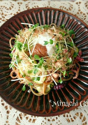 フライパンひとつ♪うめ～ワンポットパスタ-レシピのメイン写真