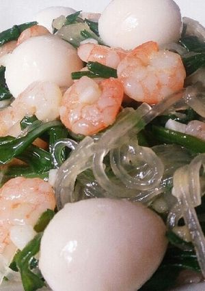 えびと春雨の中華炒め*うずら卵入り*-レシピのメイン写真