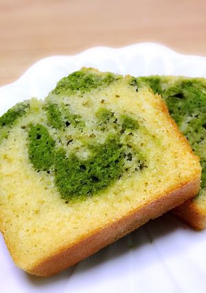 グルテンフリー！簡単抹茶マーブルパウンド-レシピのメイン写真