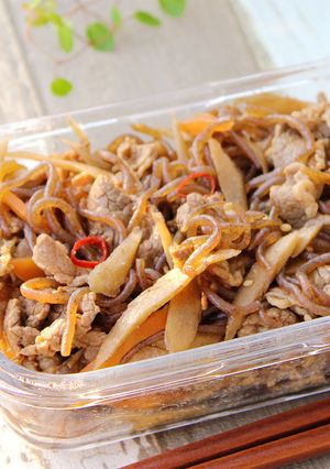 糸コンの牛ごぼうキンピラ-レシピのメイン写真