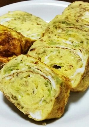 ごま薫る☆ねぎの玉子焼き-レシピのメイン写真
