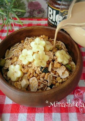 アイスカフェオレで朝食シリアル-レシピのメイン写真