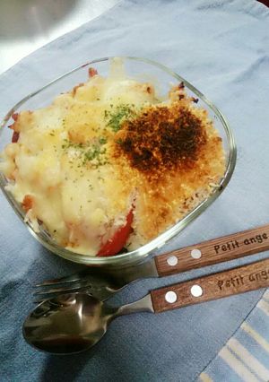 夏の梅ミートソースグラタン♡Wチーズ♡-レシピのメイン写真
