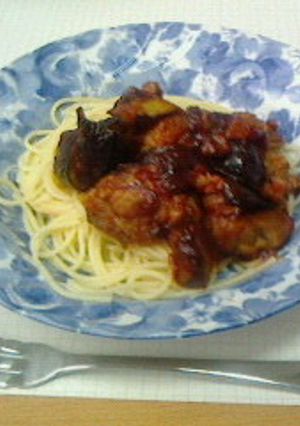 ナスと豚肉の濃厚パスタ-レシピのメイン写真