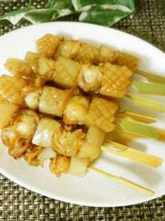 ベビーホタテとこんにゃくの串焼き♪-レシピのメイン写真