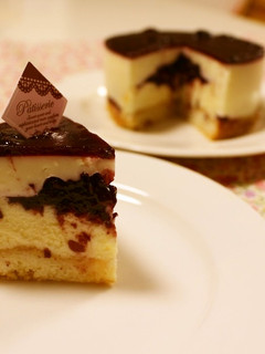 ベイクド&レアの2層*カシスチーズケーキ-レシピのメイン写真