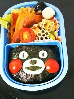 キャラ弁☆くまモンおにぎり-レシピのメイン写真