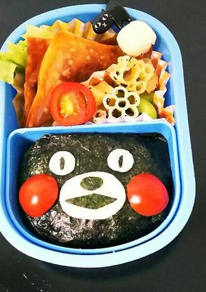 キャラ弁☆くまモンおにぎり-レシピのメイン写真