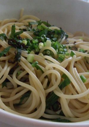 簡単塩昆布と青じその混ぜるだけパスタ-レシピのメイン写真