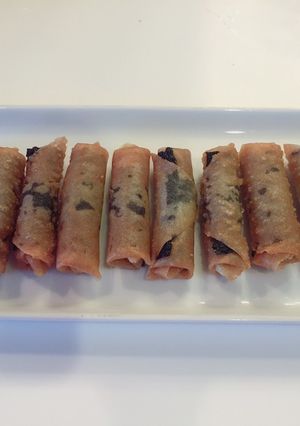 冷めてもカリッ！チーズと海苔の春巻き揚げ-レシピのメイン写真