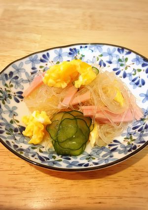 あまった冷やし中華のソースで☆春雨サラダ-レシピのメイン写真