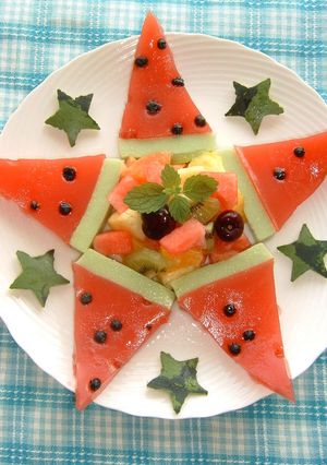 七夕に♪お星さま☆すいか-レシピのメイン写真